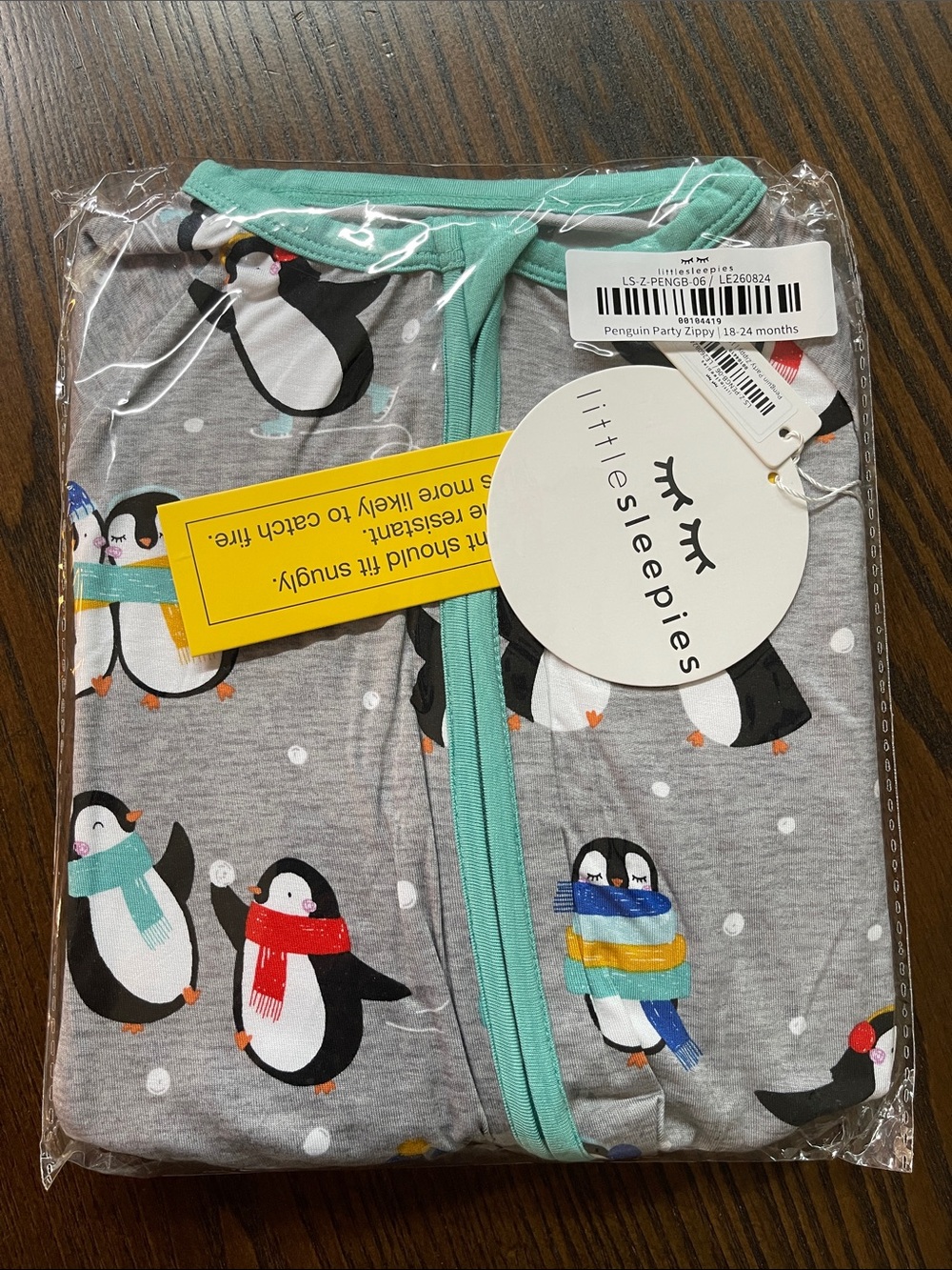 Little Sleepies Penguin Party Zippy size 18-24 months